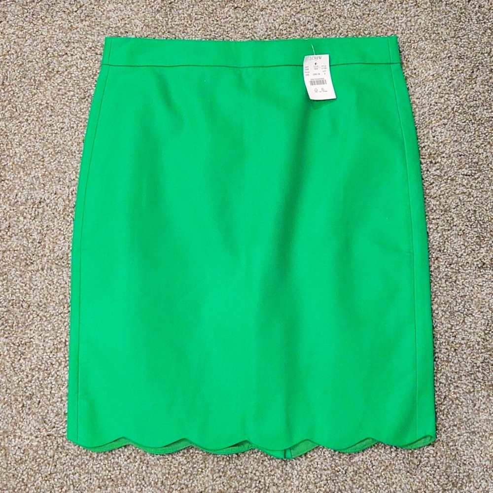NWT J.Crew scalloped edge skirt, size 4